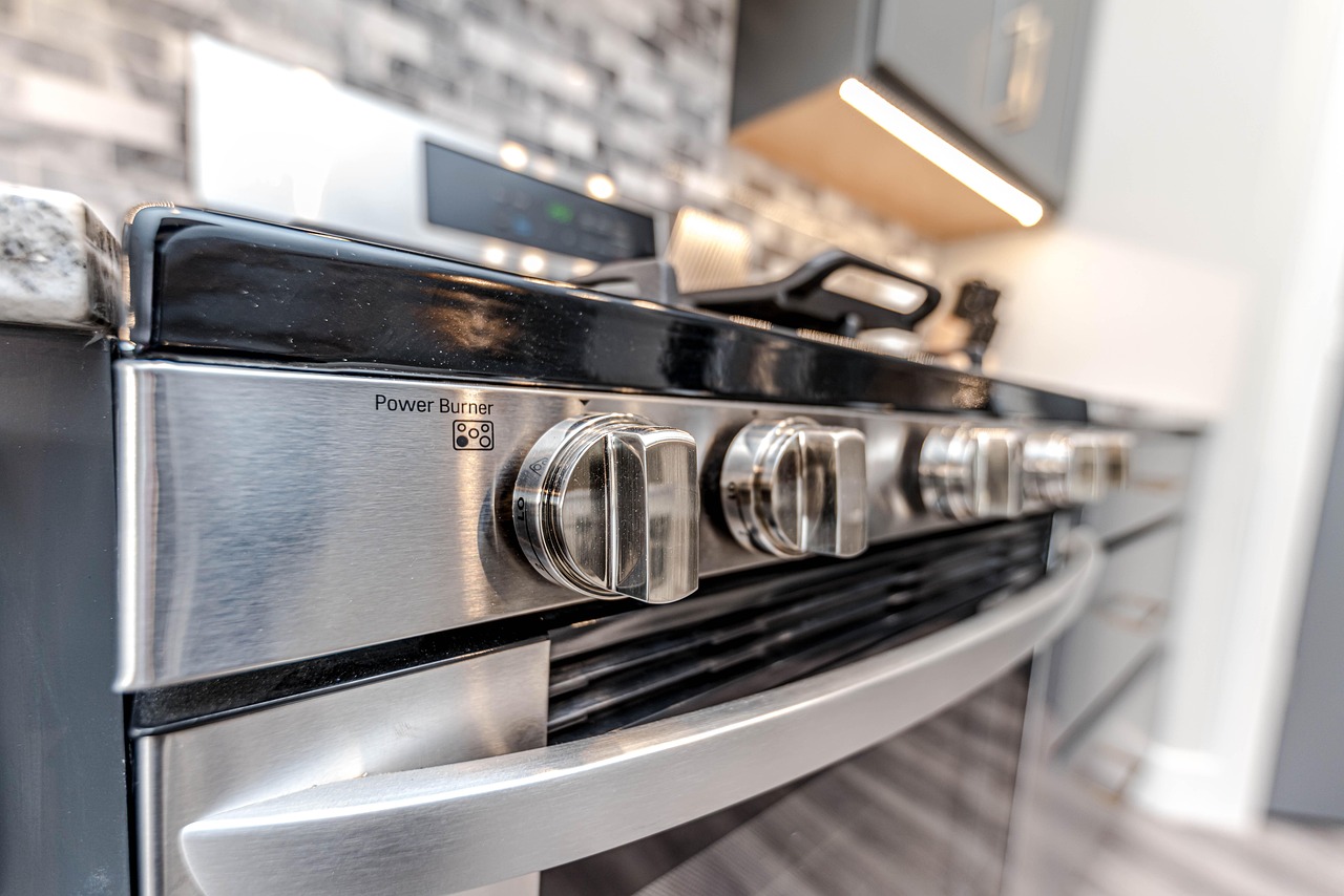 modern kitchen oven cooking