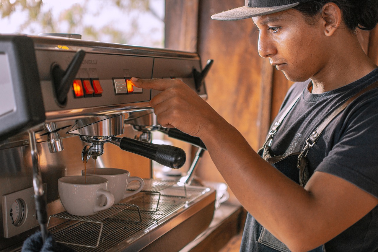 espresso machine kitchen counter